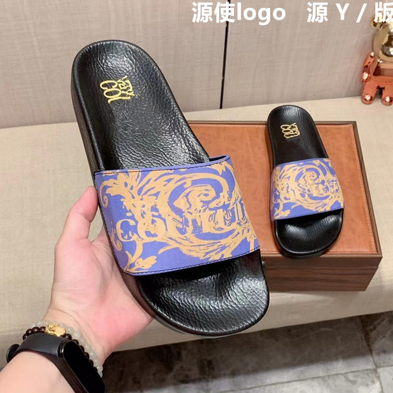 柬埔寨越南尼日利亚夏季沙滩拖鞋美人头像印花涂鸦字母平底一字拖