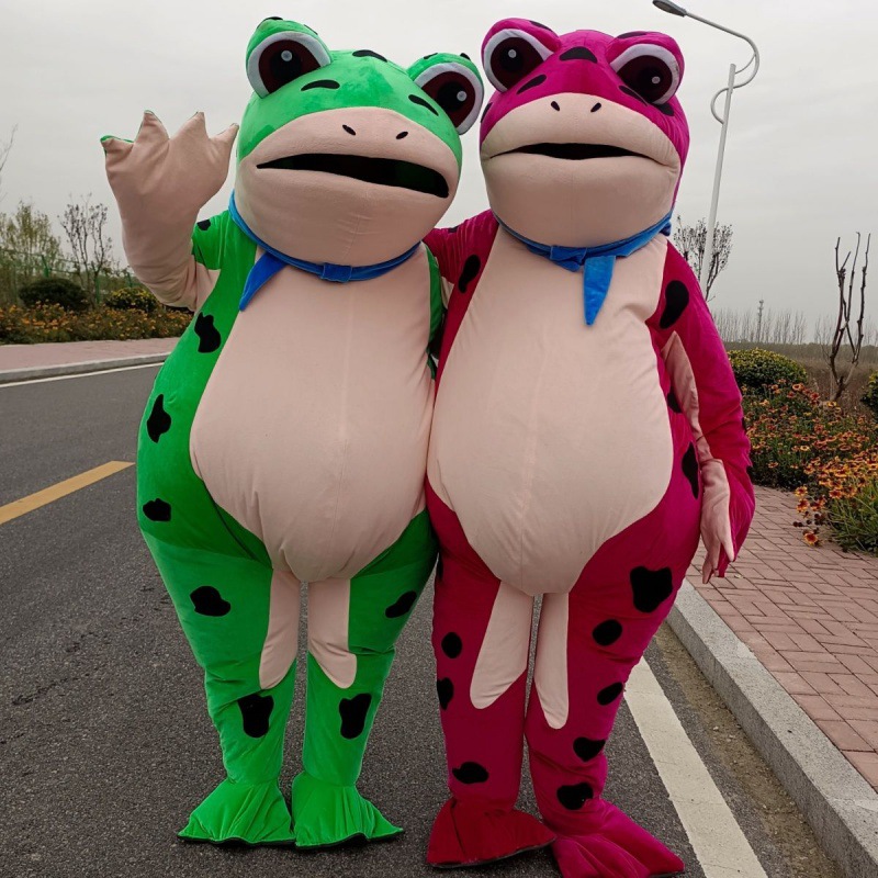 青蛙人偶服装行走癞蛤蟆cos道具表演玩偶服红蛤蟆跨境速卖通批发