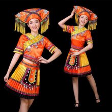 新款苗族少数民族服装成人女广西壮族瑶族云南侗族彝族舞蹈演出服