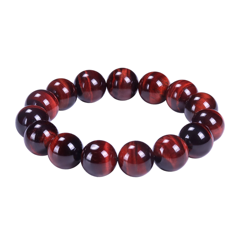 h6yu7a收藏级天然红虎眼石手串闪电纹龙年本命年红虎睛石木变石手