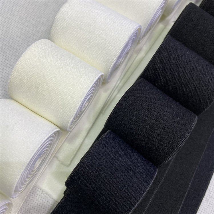 Factory in Stock 2-6cm Black and White Nylon Nylon High Elastic Elastic Band Wholesale Underwear Waist Yoga Elastic Band
