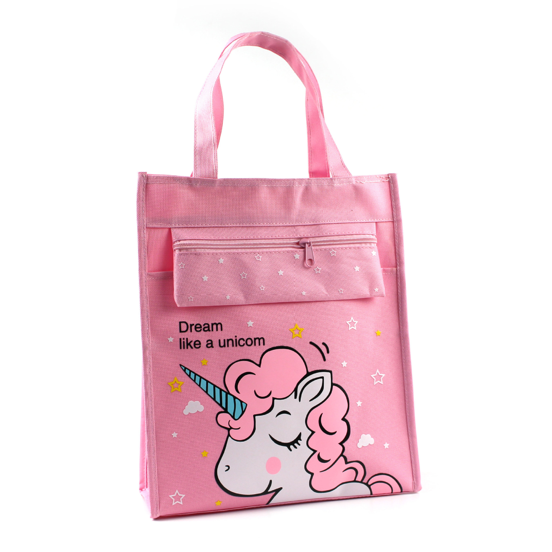 Student Large Capacity Art Make-up Bag Canvas Shopping Bag Portable Tuition Bag Korean Style Creative Waterproof Handheld Schoolbag