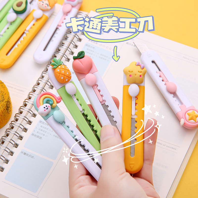 Cute Cartoon Mini Unpacking Art Knife Portable Split Express Knife Student Office Paper Cutting Knife for Handcraft Wholesale