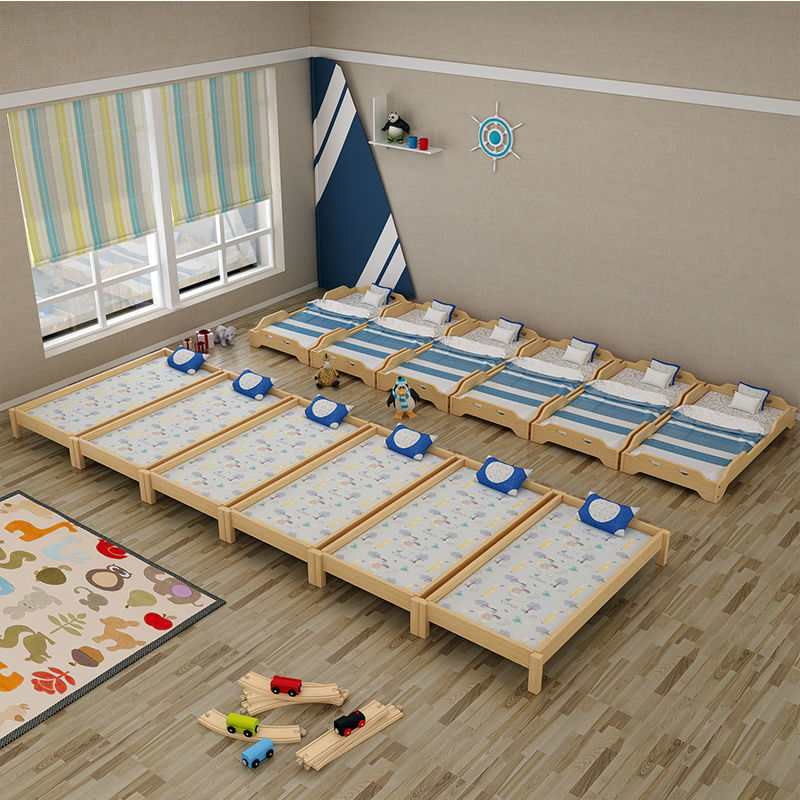 幼儿园午睡床床专用托管班小学生床儿童午休小床单人床叠叠床松木