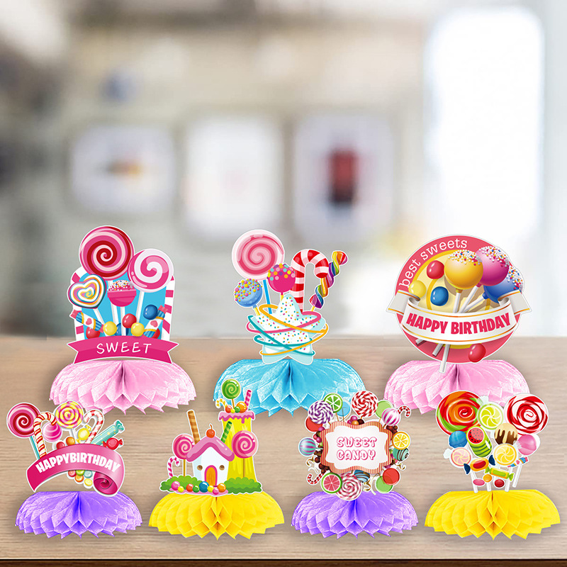 Lollipop Theme Table Decoration Table Honeycomb Table Decoration Birthday Party Decoration Supplies Party Honeycomb Decoration