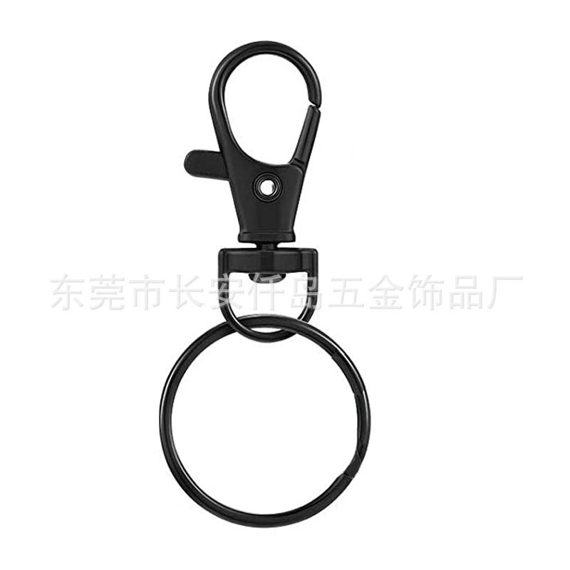 Factory Wholesale Amazon Hot Selling Creative 7-Color Rotating Snap Hook Key Ring Lobster Buckle Aperture and Other Hardware Accessories