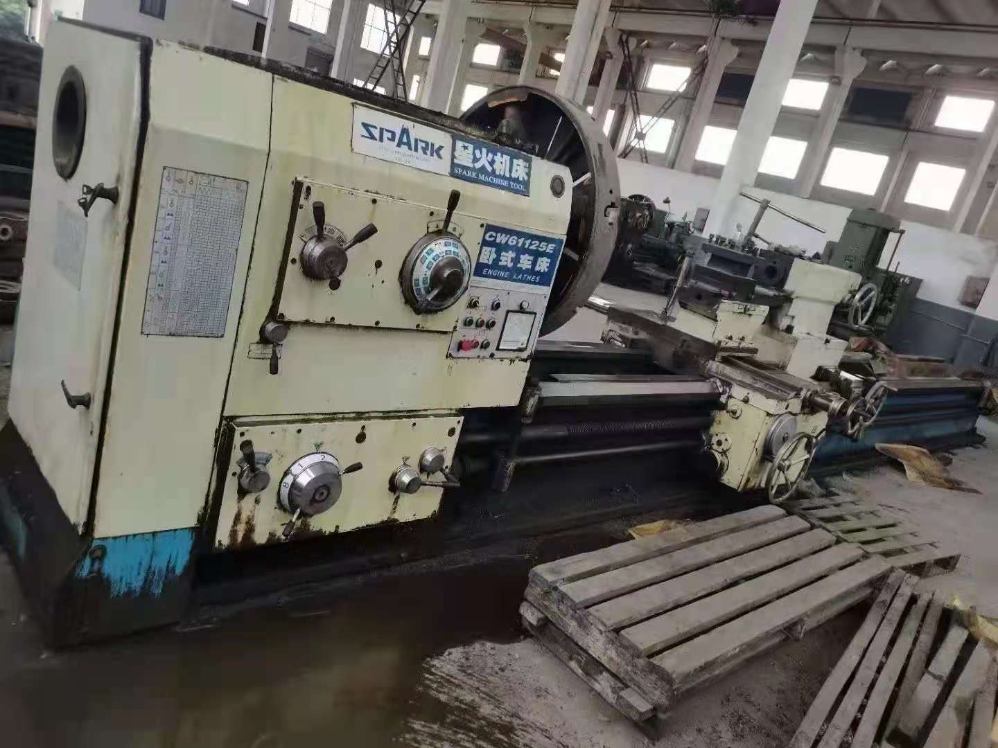 转让二手星火cw61125ex6米卧式车床二手星火普车二手车床