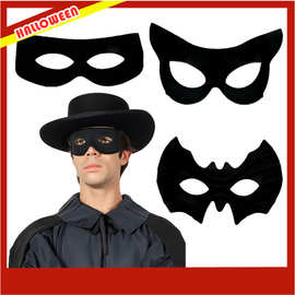 跨境万圣节佐罗眼罩猫女眼罩蝙蝠侠眼罩表演舞会面罩角色扮演cos