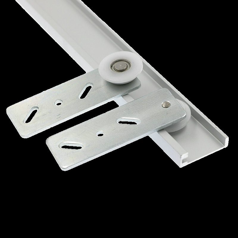 单门外挂式单扇移门轨道柜门滑轨单轨移动侧装滑动家具吊滑移门轨