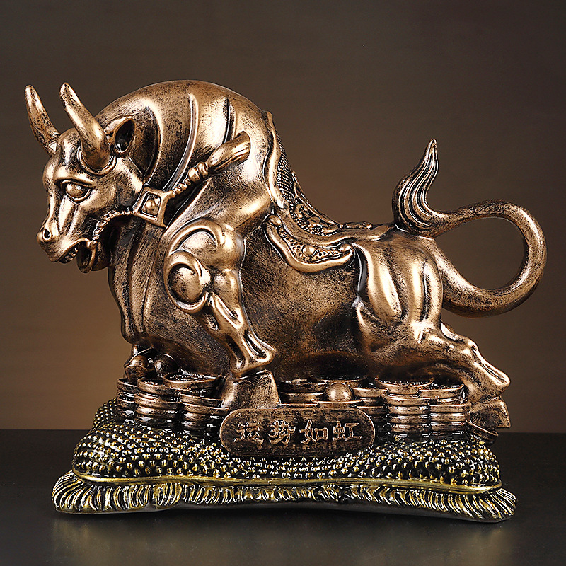 生肖牛招财摆件牛气冲天金牛存钱罐大容量家用送朋友创意乔迁礼品