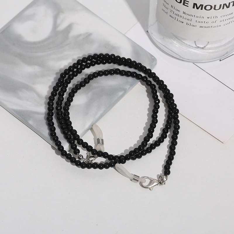 Factory Direct Supply European and American Mask Mask Lanyard Imitation Pearl Eyeglasses Chain Halter Anti-Lost Hot Selling Pearl Bracelet Necklace