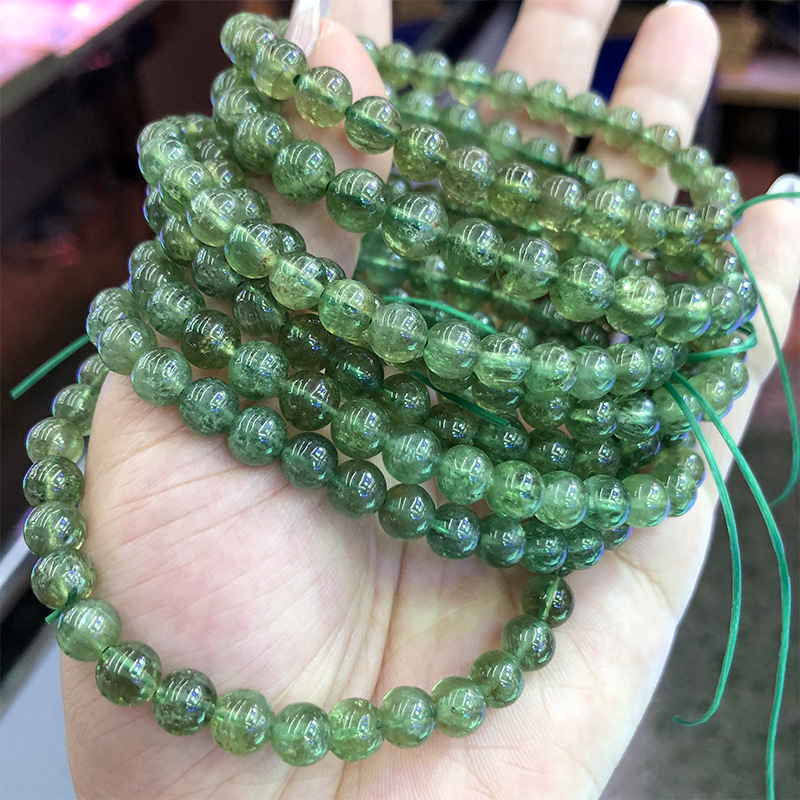 绿磷灰石手链 民族风猫眼玉石手串 ins亚马逊跨境apatite水晶手链