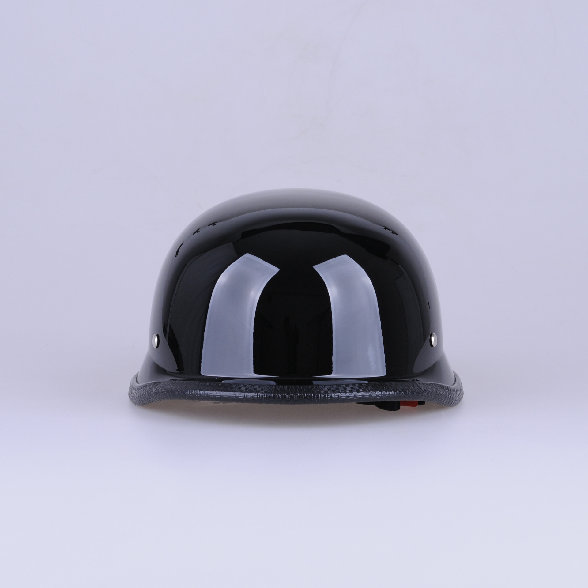 德式钢盔皮盔男女夏季半盔复古哈雷摩托车头盔电动机车安全帽电瓶