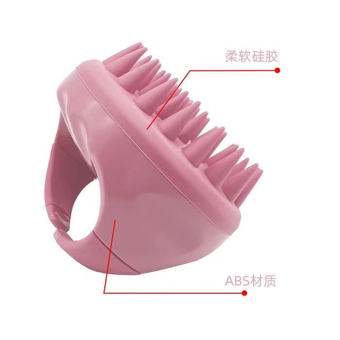 Silicone Shampoo Massage Comb Brush Silicone Non-Slip Handle Shampoo Brush Hair Washing Artifact Scalp Hair-Washing Comb