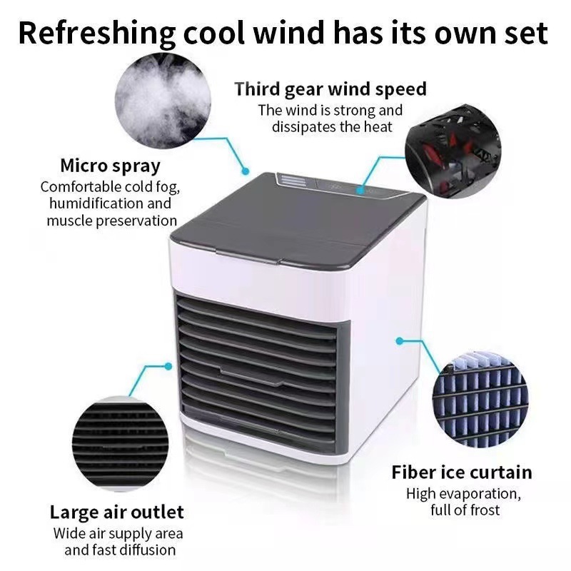 Generation Second Generation and Third Generation New Mini Air Cooler Small Household Portable Air Conditioner Fan Spray Desktop Thermantidote
