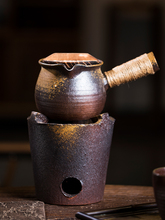 景德镇紫砂烤茶罐日式复古罐罐煮茶器侧把煮茶壶碳炉子煮茶器带盖