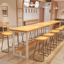 N5实木吧台桌商用咖啡馆奶茶店寿司店桌椅成套家具桌子日式餐厅桌