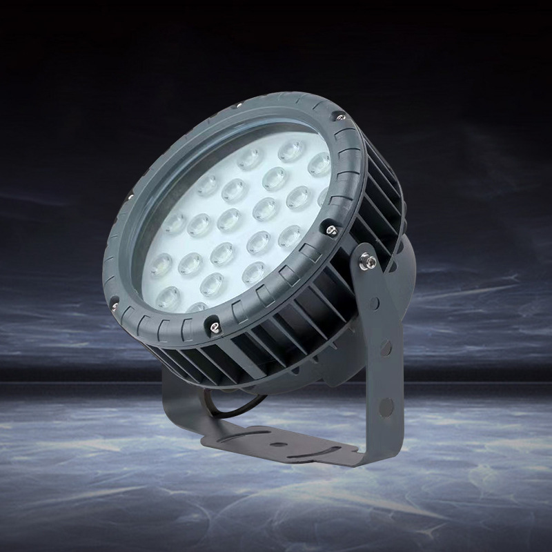 led车轮投光灯防水外墙射灯低压24v工地户外草坪聚光灯景观照树灯