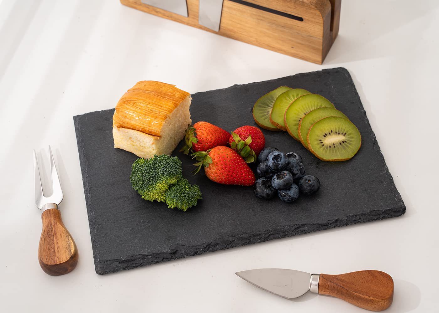 九江厂家板岩餐垫石板盘子大理现货批发寿司蛋糕盘牛排披萨盘