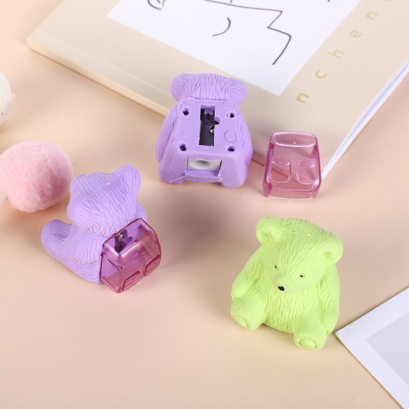 小咕咚玩具3d橡皮小熊旋笔刀橡皮漂亮新款橡皮擦批发