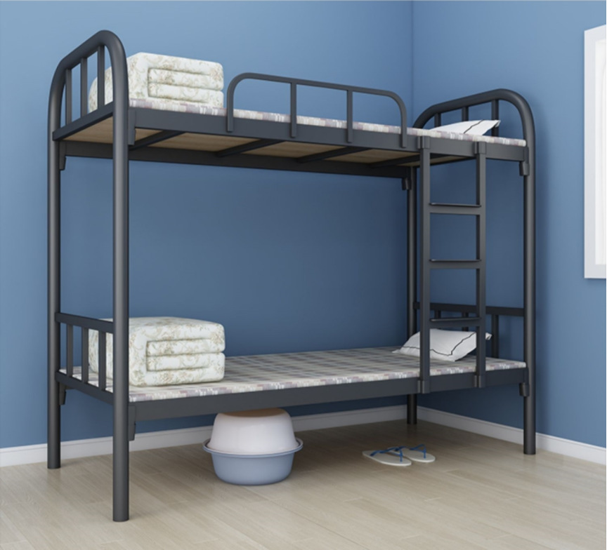 铁架床上下铺铁床员工宿舍床铁艺床双人上下床高低床铺双层床圆管