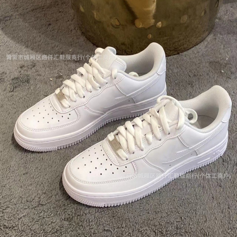 莆田空军一号纯白经典低帮小白鞋公司级版本男女休闲运动情侣板鞋