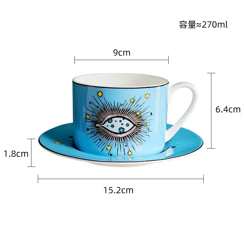 Big Eyes Mug Coffee Set Set Ceramic Cup European Style Creative Household Tableware Afternoon Tea Cup