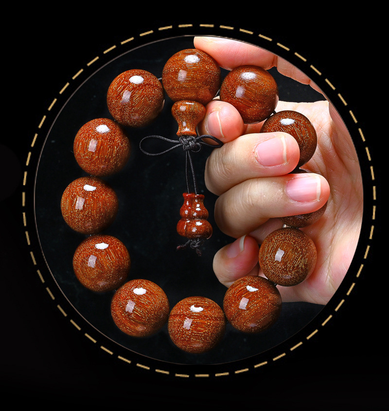 0佛珠尼泊尔印尼小叶紫檀手串檀木108颗手链