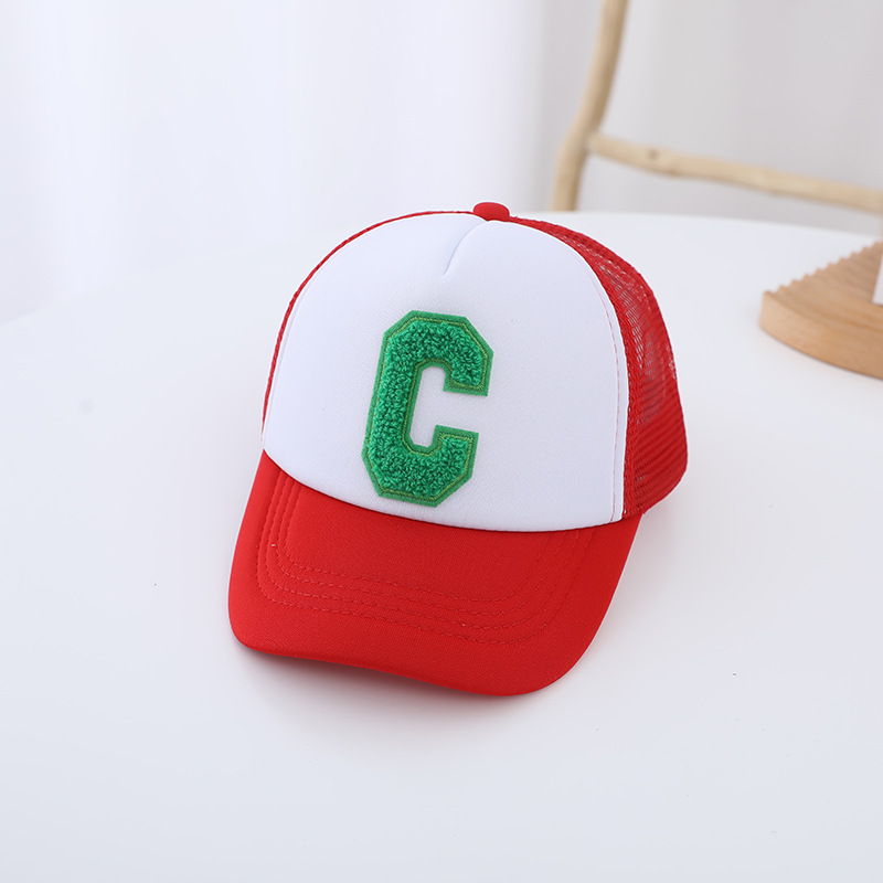 New Children's Baseball Cap Letter C Spring and Summer Boys Sun-Poof Peaked Cap Outdoor Sports Girls Sun Hat Fashion