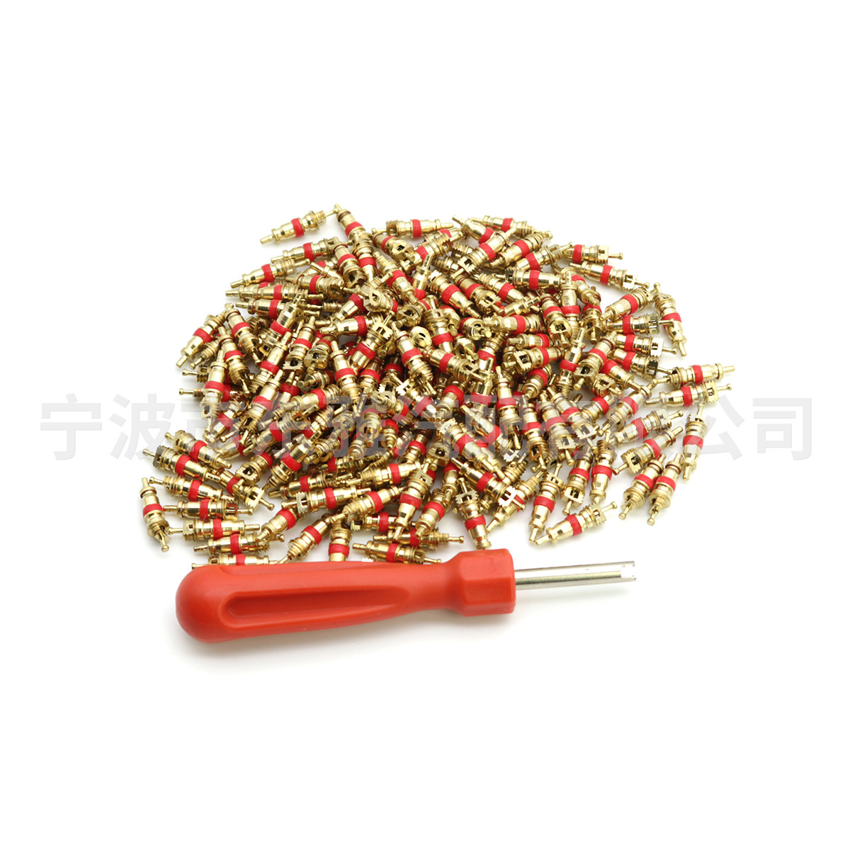 铜气门芯100个 气门芯扳手 汽车摩托车轮胎气门芯套装 盒装批发