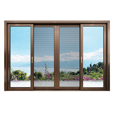 三轨带纱推拉门客厅阳台门厨房平移门钢化玻璃耐用持久隔断门