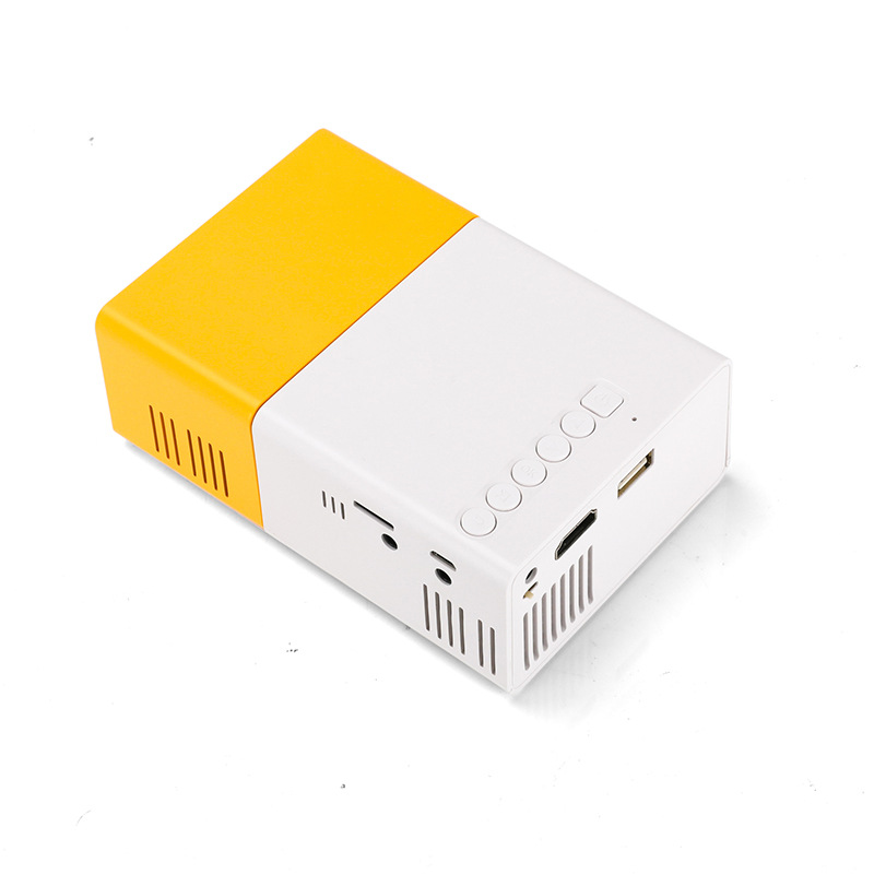 Yellow and White Machine Yg300 Hd Home Mini Mini Projector Home Theater Computer Led Portable Projector