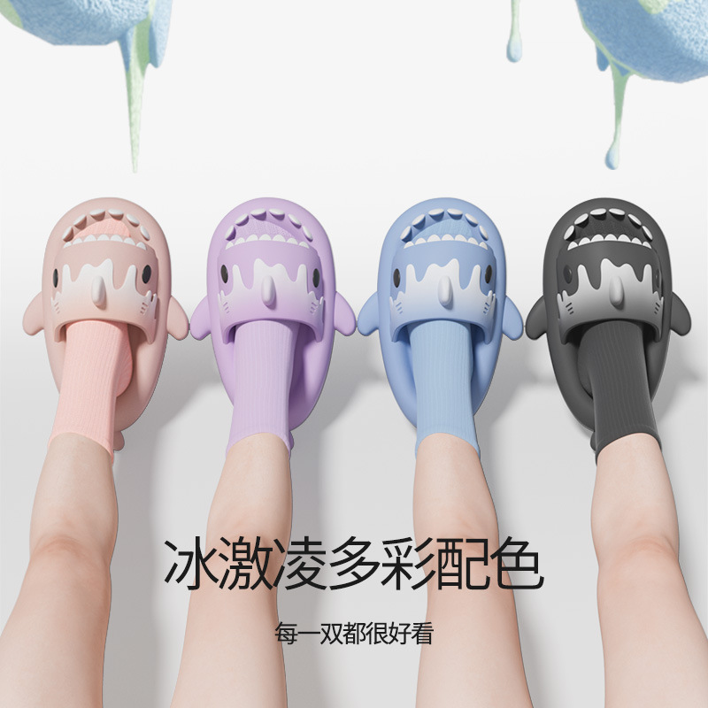 [Combined] Factory Store Internet Hot Thick Bottom Shark Slippers Summer Foreign Trade Popular Style Eva Little Shark Sandals