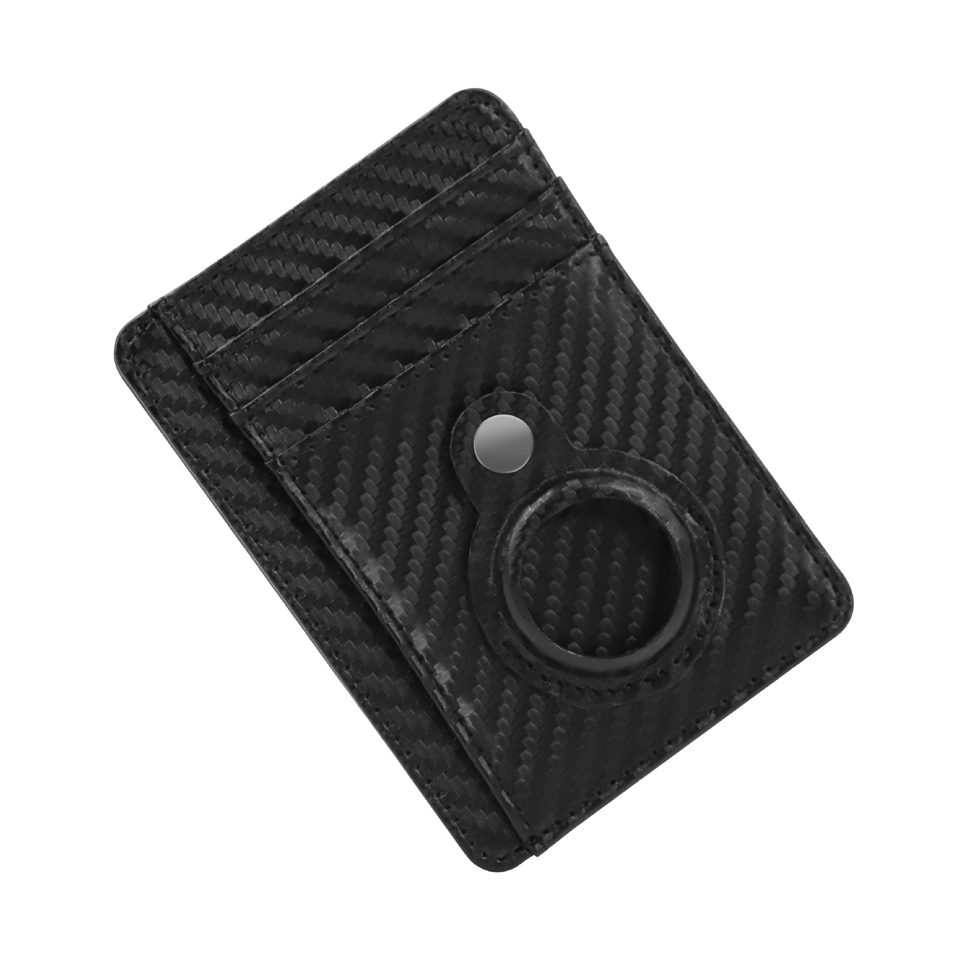 Pu Leather Anti-Theft Card Swiping Bag Minimalist Creative Business Airtag Card Clamp Wallet Wallet Anti-Lost Card Case Wallet