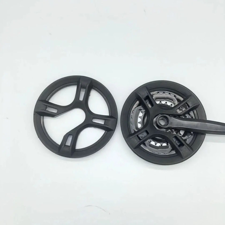 公路山地自行车牙盘护盘罩前防护链盘盖42齿盘保护罩4孔塑料配件