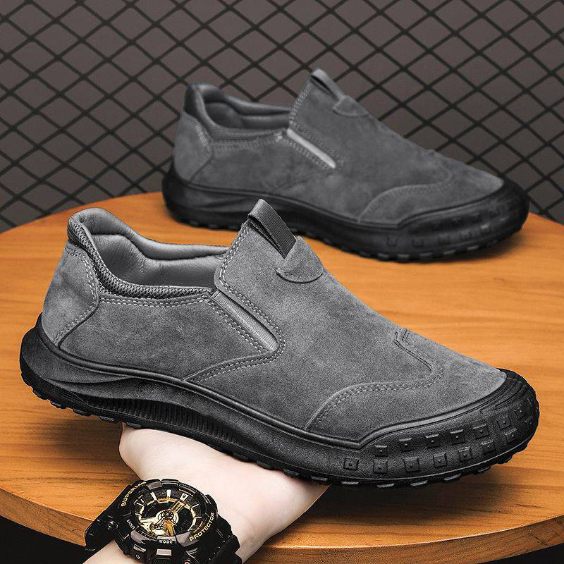 Men's Shoes Slip-on Loafers Men's Breathable 2023 Autumn New Versatile Trendy Shoes Leisure Safety Shoes Hiking Shoes