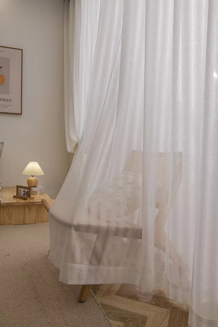 梦幻帘垂直帘竖百叶窗帘纱透光不透人客厅阳台隔断新款阳光房纱帘