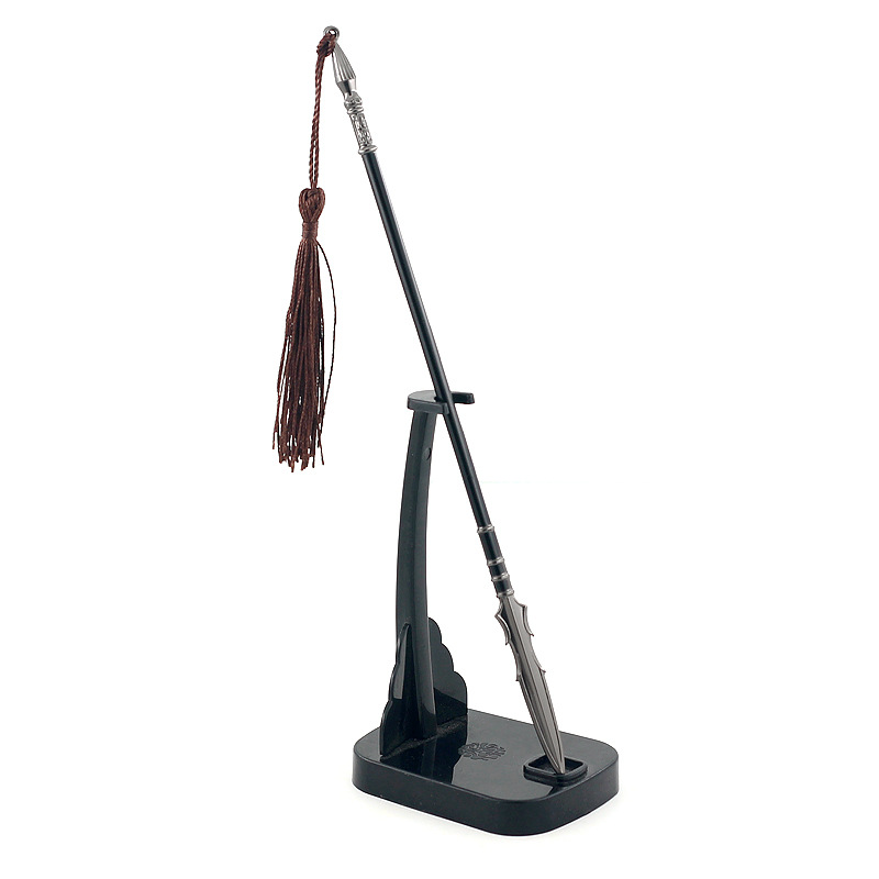 水浒传周边林冲丈八蛇矛梨花枪武器模型22cm全金属摆件