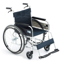 Miki 三贵 轮椅车 MPT-43L  蓝色 S-3  便携式老年人手推轮椅