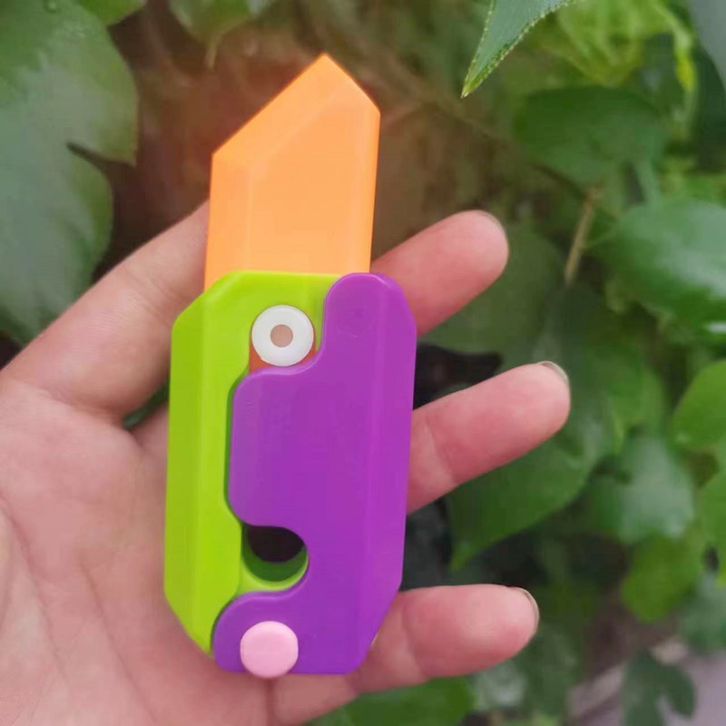 Tiktok Same 3D Gravity Radish Knife Spot Gravity Knife Wholesale Internet Hot Creative Decompression Toy