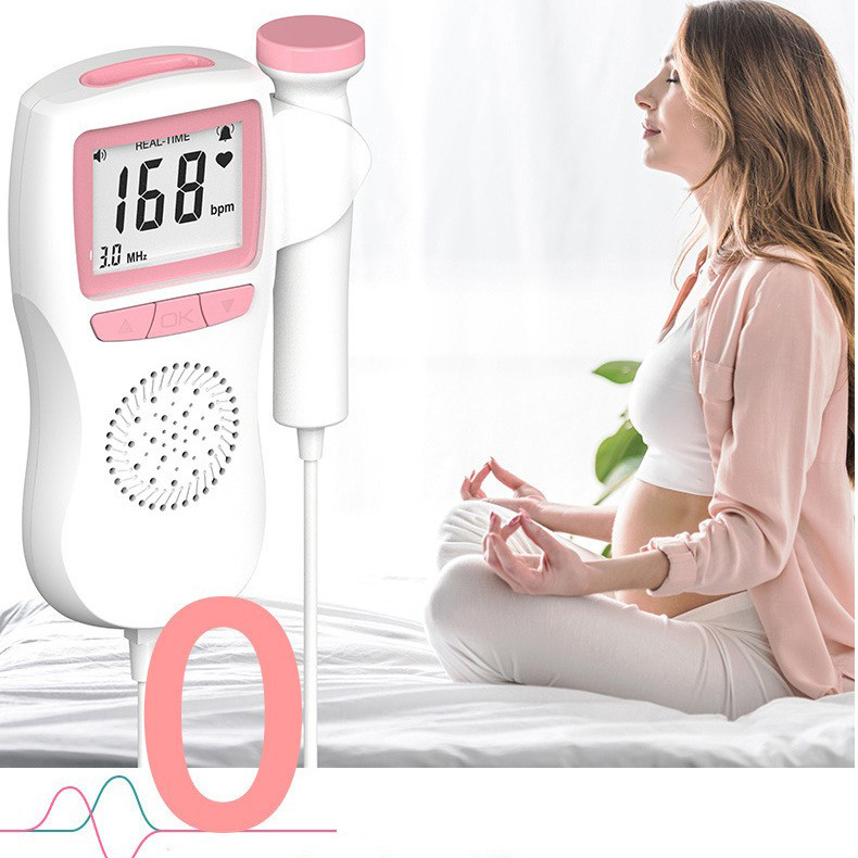 Fetal Movement Fetus-Voice Meter Doppler Measurement Fetal Heart Rate Baby Stethoscope Monitor Listen to the Heartbeat with Bluetooth Optional