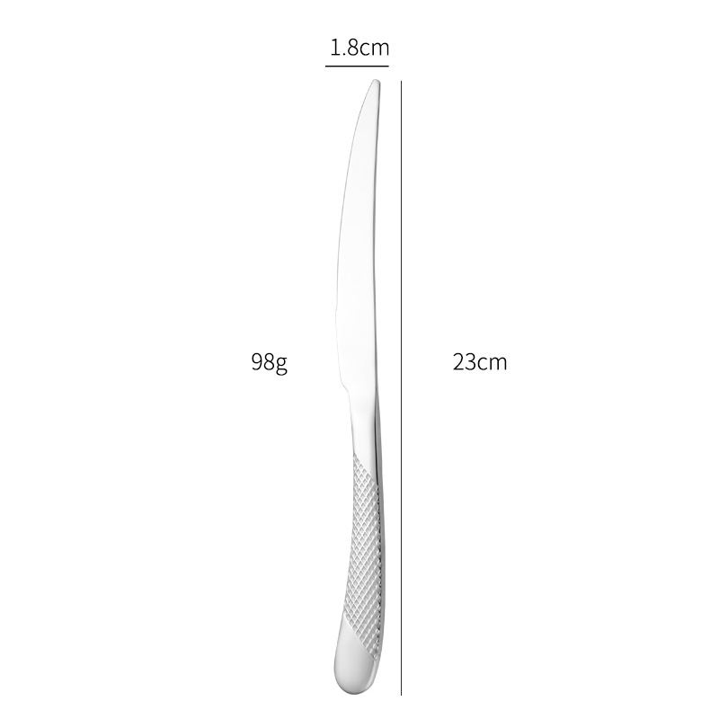 Cross-Border Stainless Steel Star Diamond High-End Western Food Knife, Fork and Spoon Hotel Tableware Steak Thickened Knife and Fork Stainless Steel Spoon