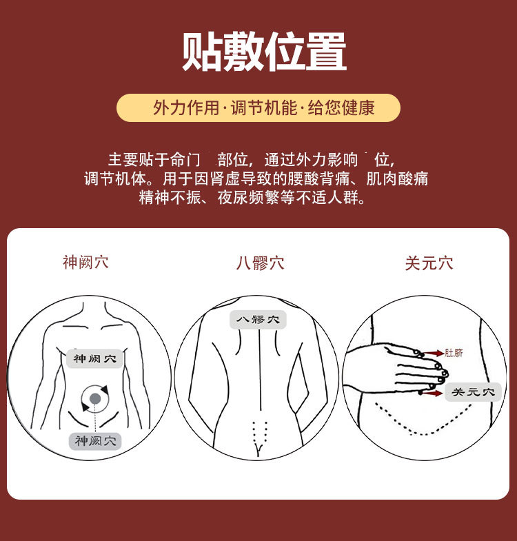 前列腺保健贴 男士益肾保健贴扶阳贴肾宝贴地摊批发前列腺膏药贴