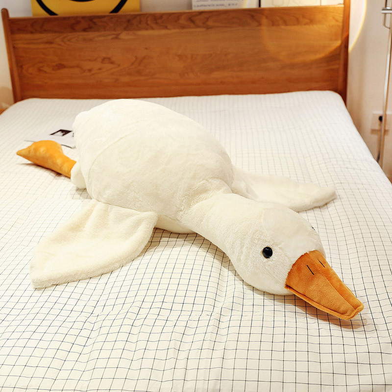 Rabbit Fur Big White Geese Doll Plush Toy Duck Large Sleeping Pillow Boys and Girls Sleeping Doll Birthday Gift