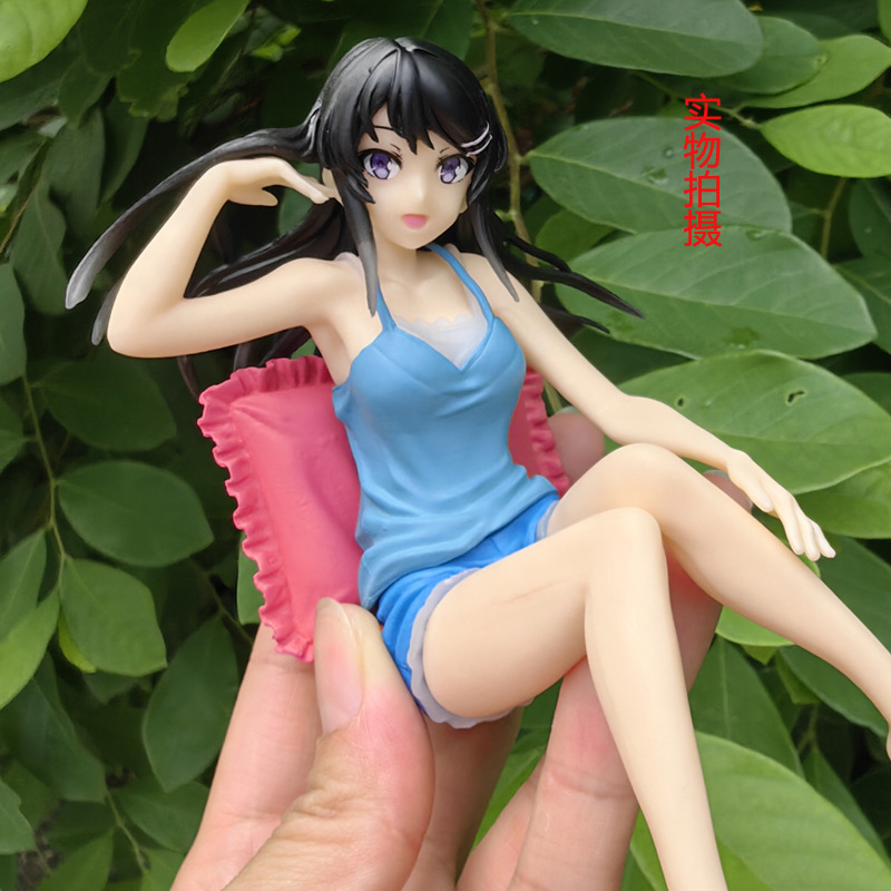青春猪头少年樱岛麻衣兔女郎居家服麻衣车载机箱手办摆件模型