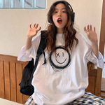 短袖t恤女夏2023设计感小众宽松韩版ins潮牌原宿韩风chic港味上衣