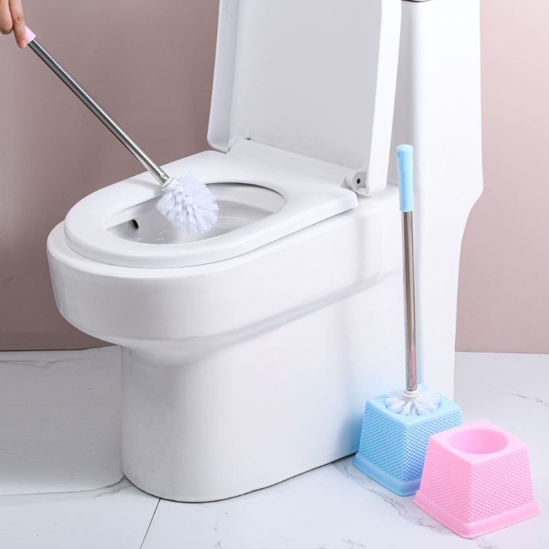 Toilet Brush Set Toilet Brush Household Soft Brush Go to the Dead End Toilet Long Handle Cleaning Brush with Base