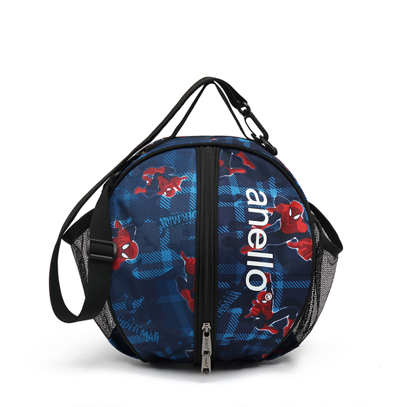 新款涤纶篮球单肩包训练运动双肩背包斜挎篮网兜儿童足球袋 图片_高清