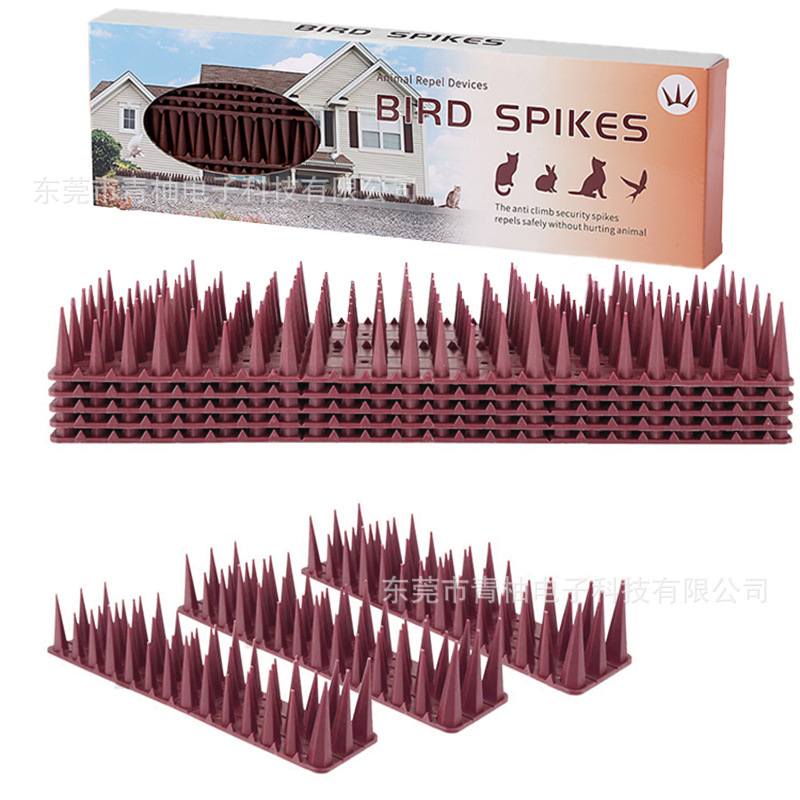 跨境鸟刺12支彩盒装43cm塑胶驱鸟刺 防盗防鸟刺电力设备防鸟刺