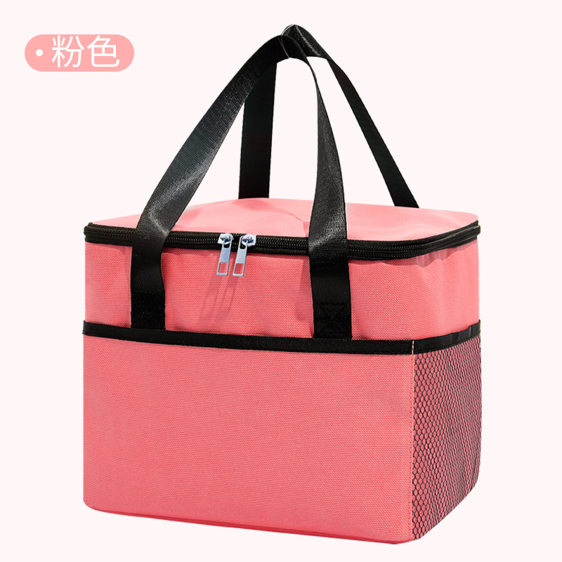 New Large Capacity Square Thermal Bag Portable Ice Bag Outdoor with Rice Picnic Bag Simple Thick Aluminum Foil Insulated Bag